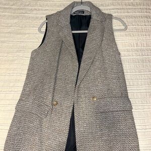 SHEIN Herringbone Tweed Vest
